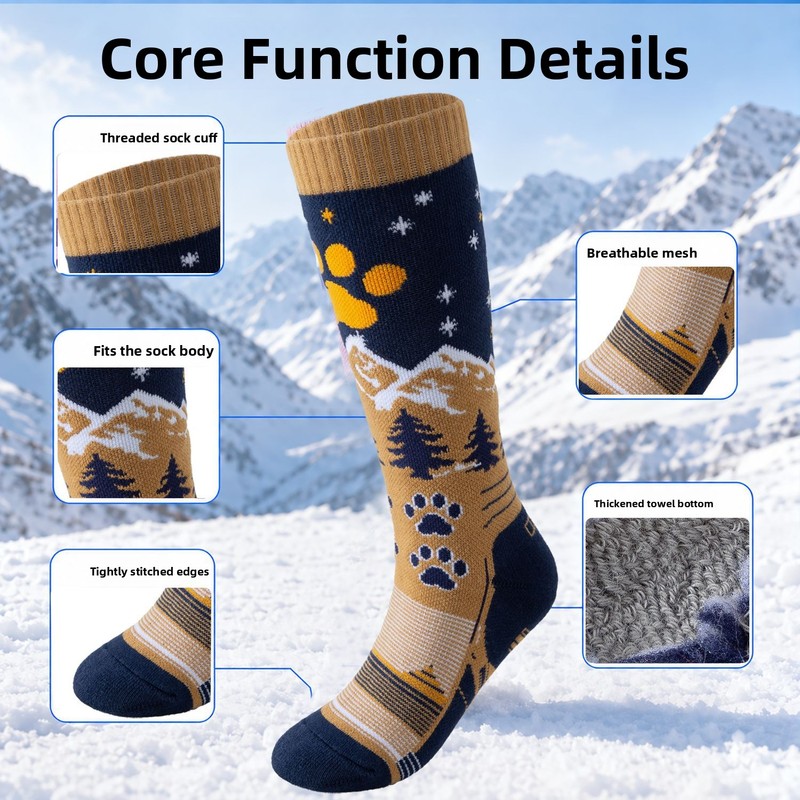 Kids Ski Socks, Autumn Winter  - Thermal Sock Winter ulasan dan harga