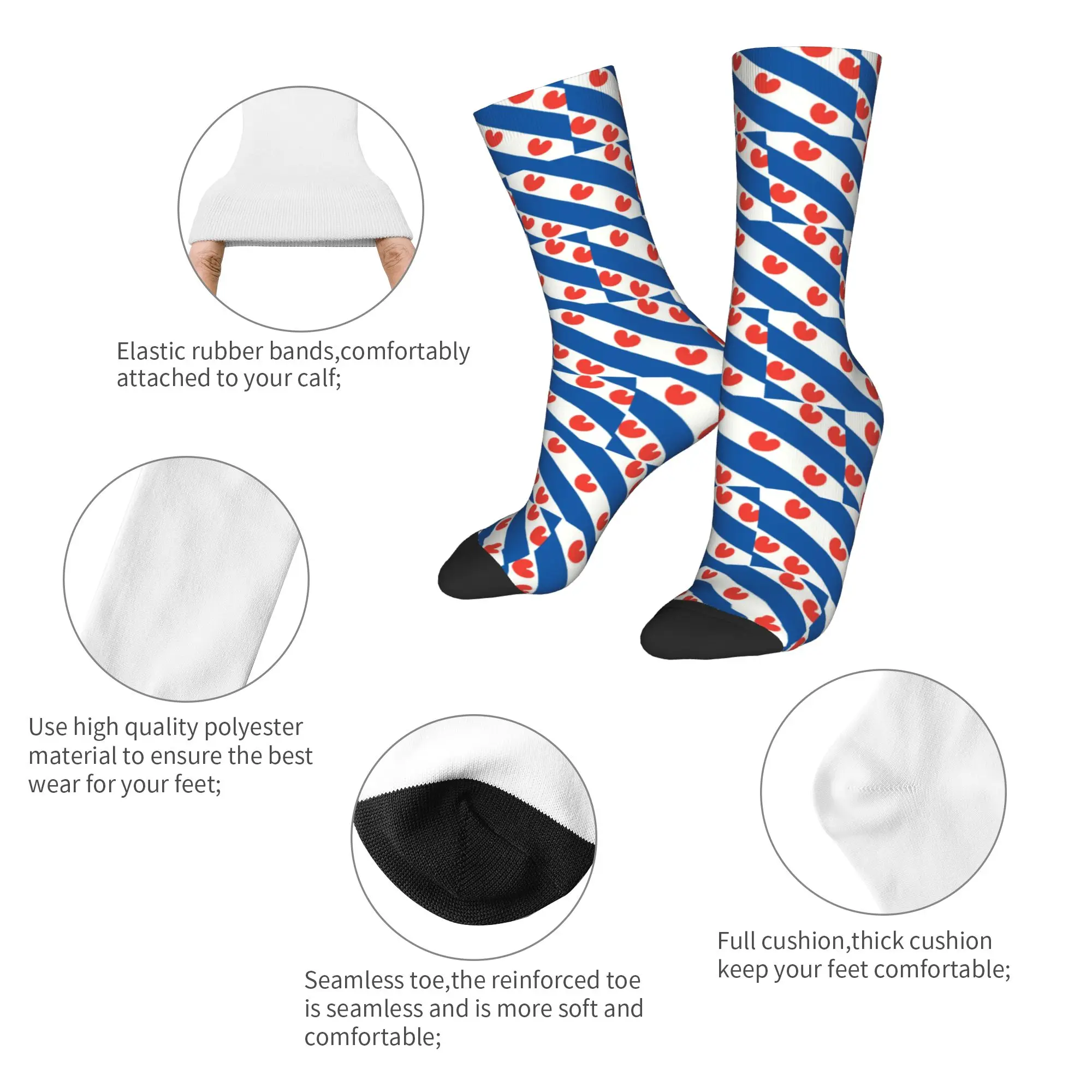 Custom Friesland Flag Men's Cr - Dress Sock Men ulasan dan harga